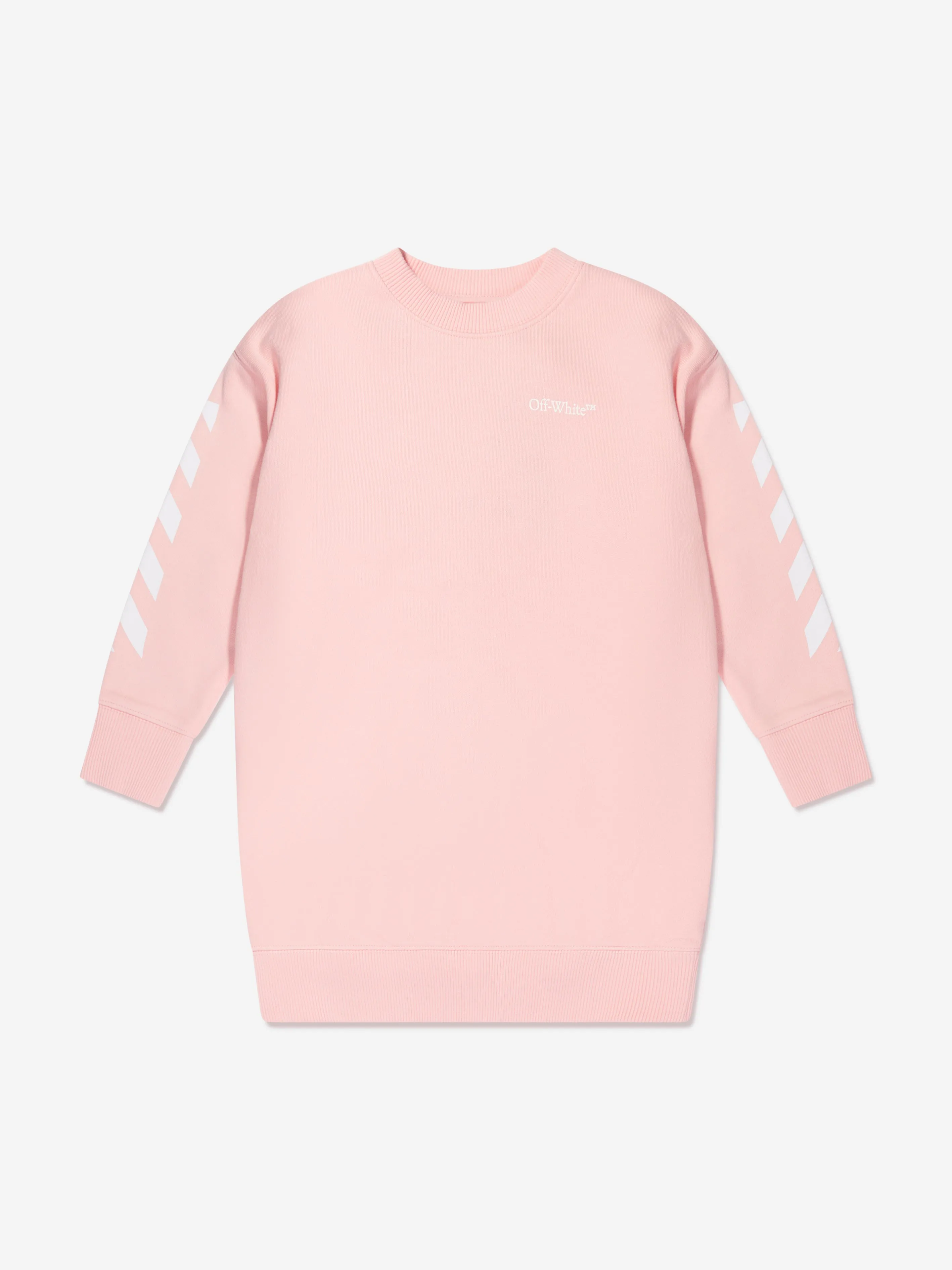 Off-White Girls Classic Arrow Tab Sweater Dress in Pink