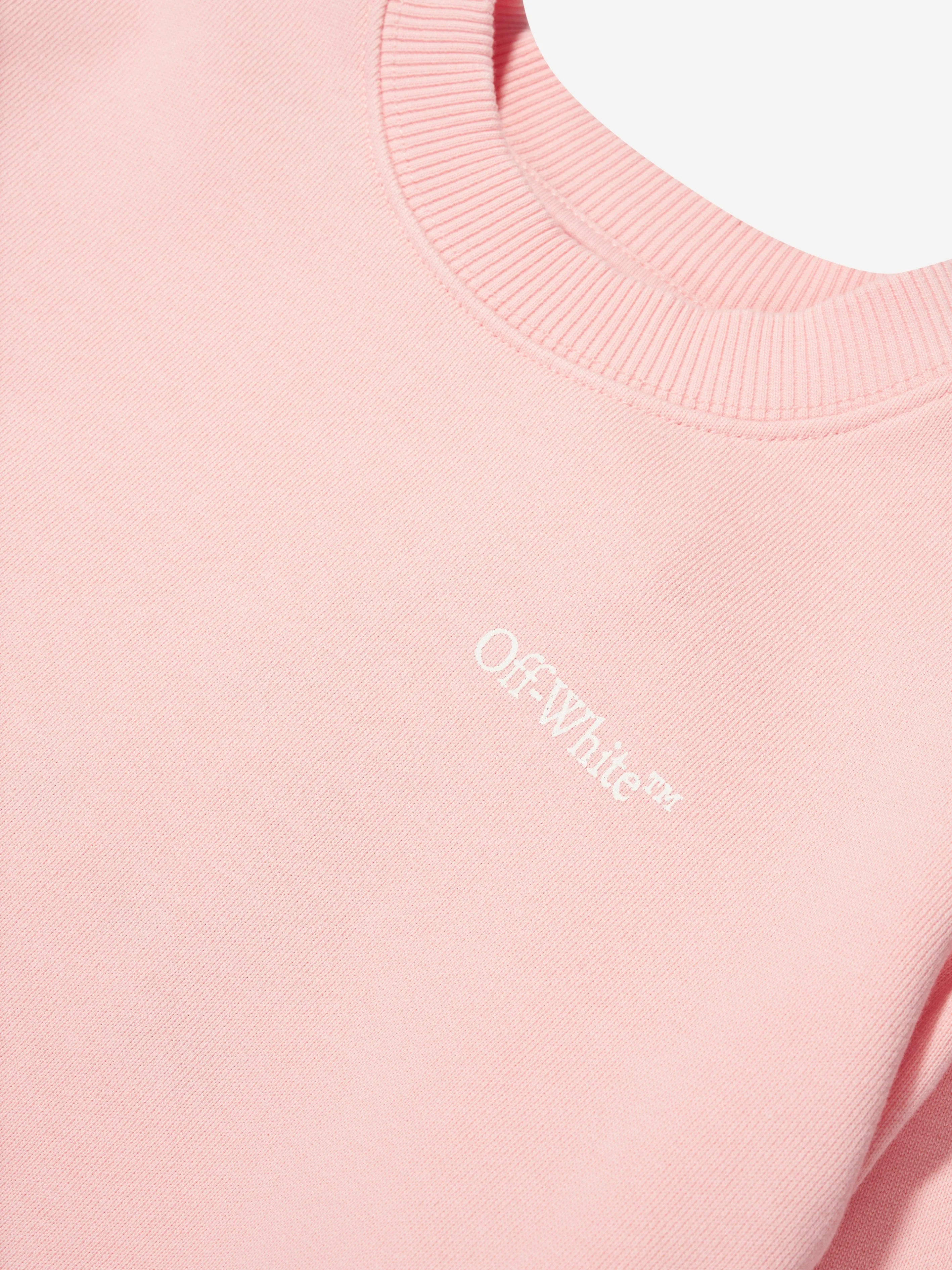 Off-White Girls Classic Arrow Tab Sweater Dress in Pink