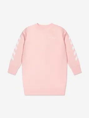 Off-White Girls Classic Arrow Tab Sweater Dress in Pink