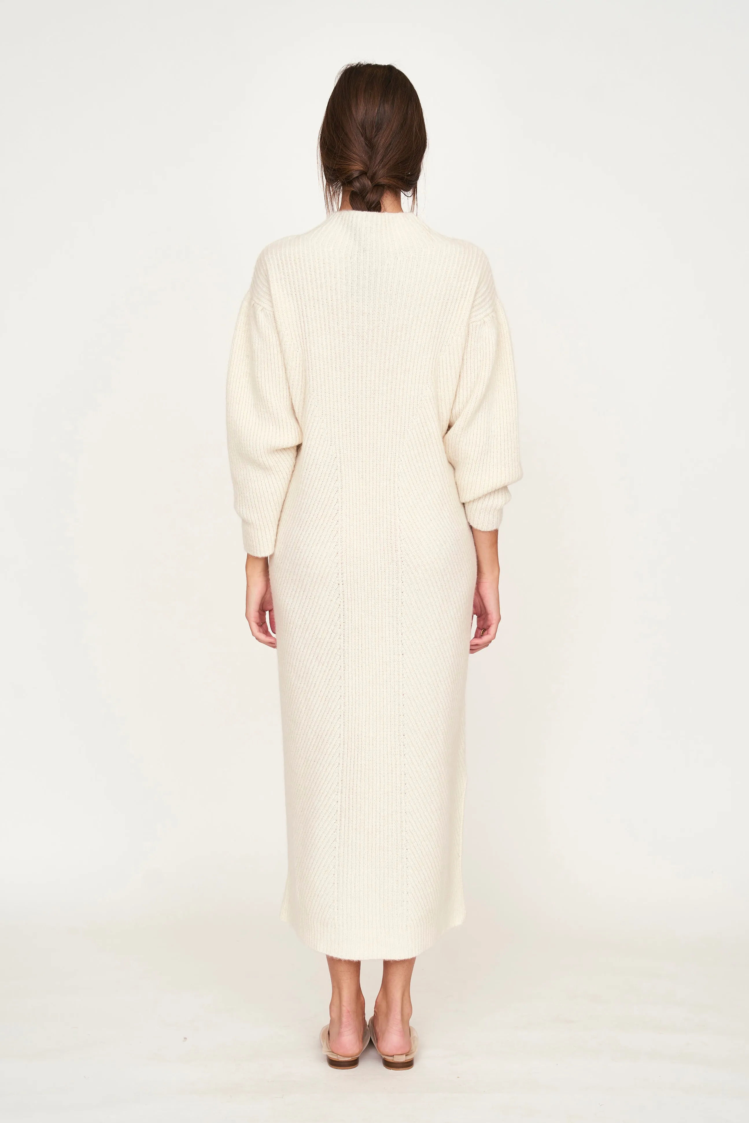 Pichu Pichu Sweater Dress in Ivory