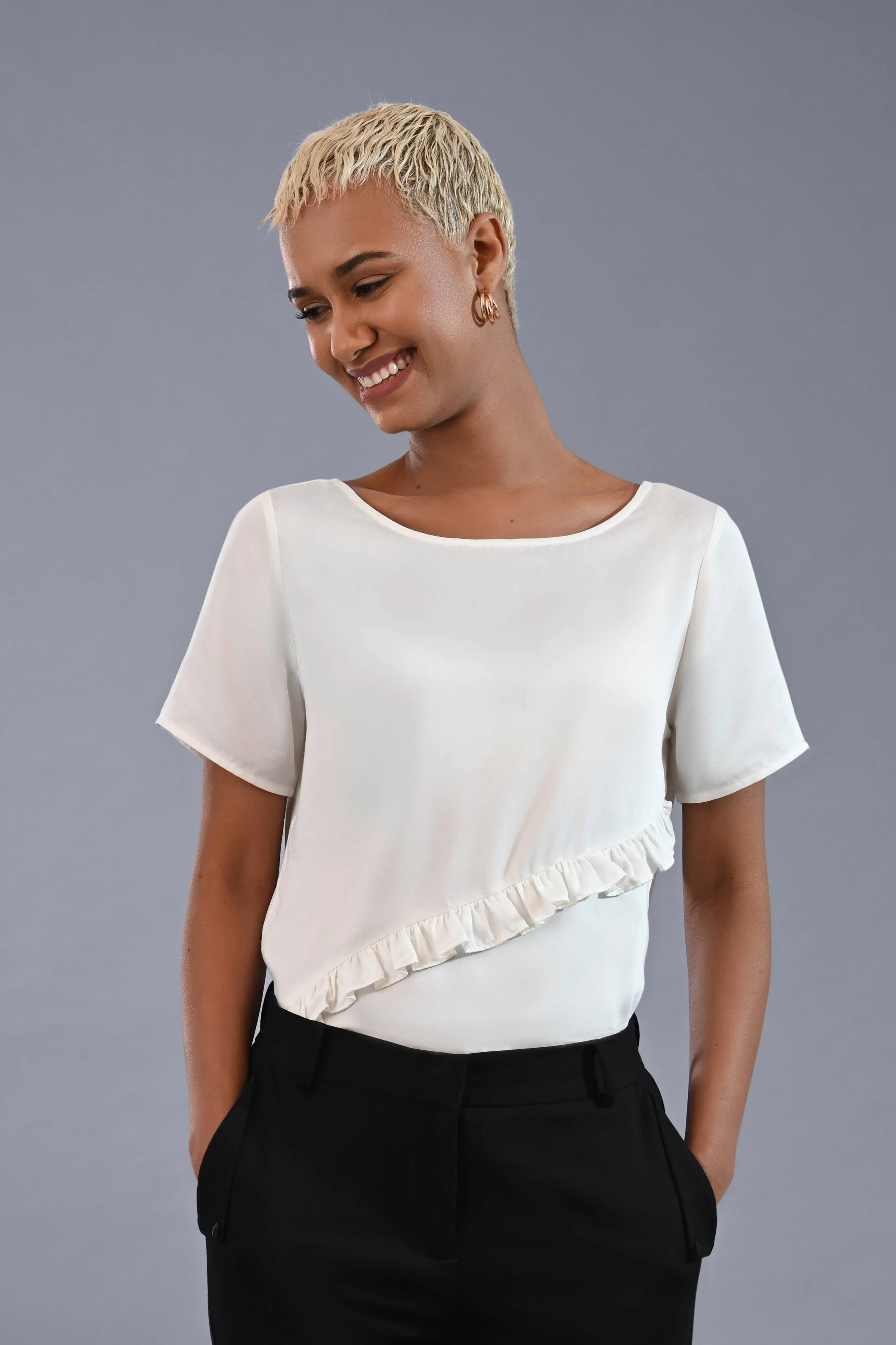 Pioneer Frill Detail Viscose Top