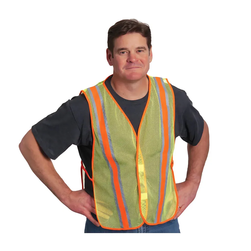 PIP 300-0900LY Non-ANSI Two-Tone Mesh Safety Vest