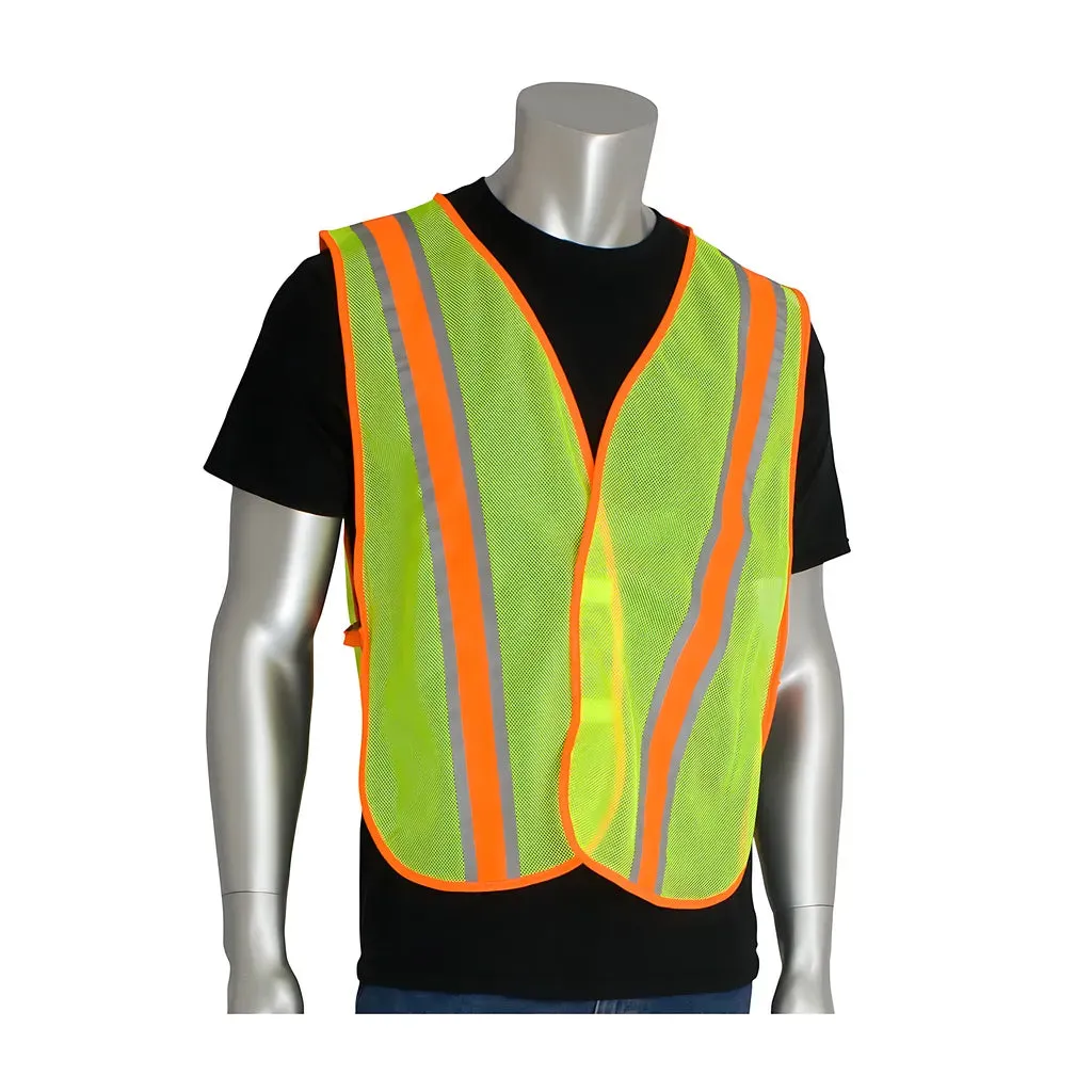 PIP 300-0900LY Non-ANSI Two-Tone Mesh Safety Vest