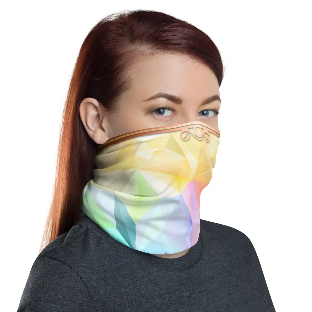 Polygon Art Neck Gaiter Abstract Face Mask Polygon Colors Neck Tube in 3 Colors Headband, PF - 11226