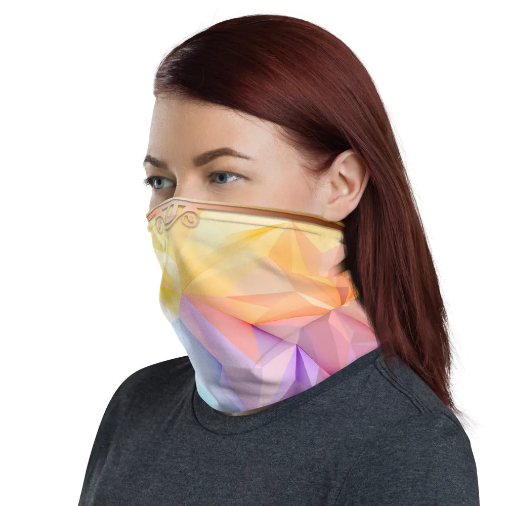 Polygon Art Neck Gaiter Abstract Face Mask Polygon Colors Neck Tube in 3 Colors Headband, PF - 11226