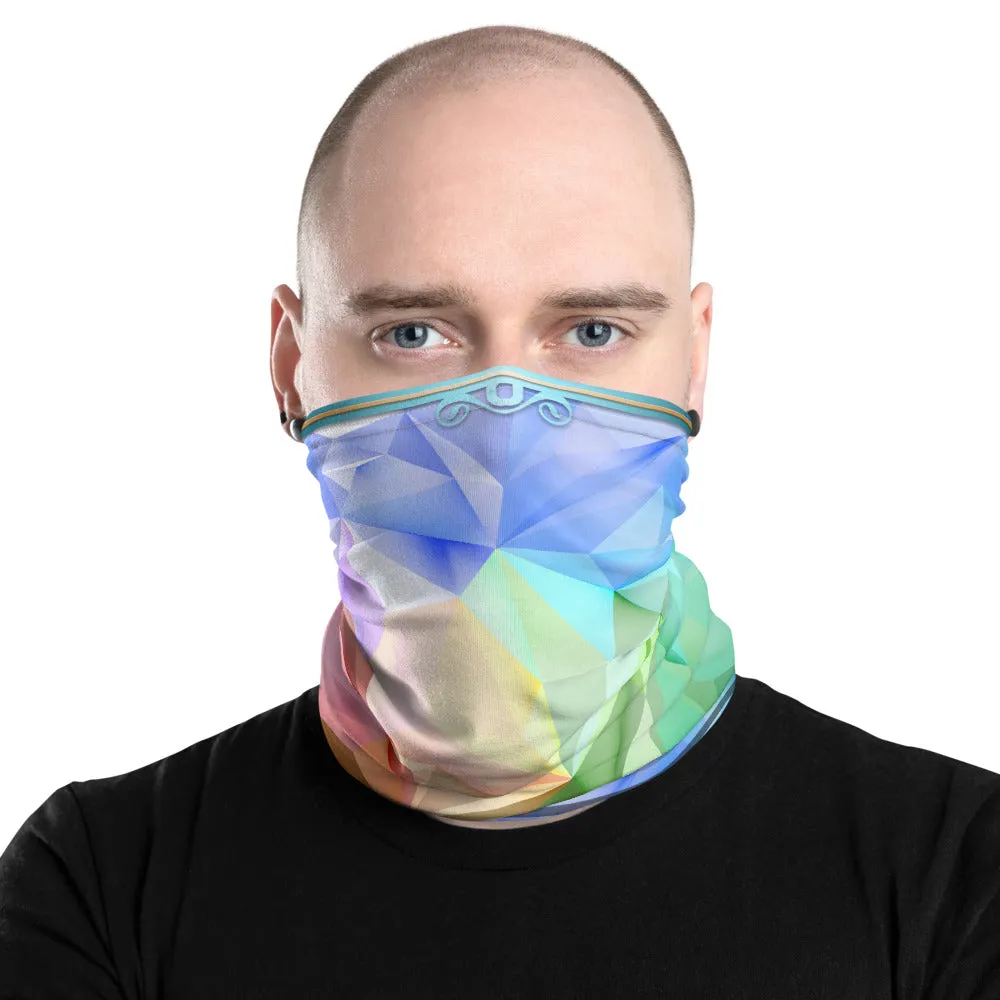 Polygon Art Neck Gaiter Abstract Face Mask Polygon Colors Neck Tube in 3 Colors Headband, PF - 11226