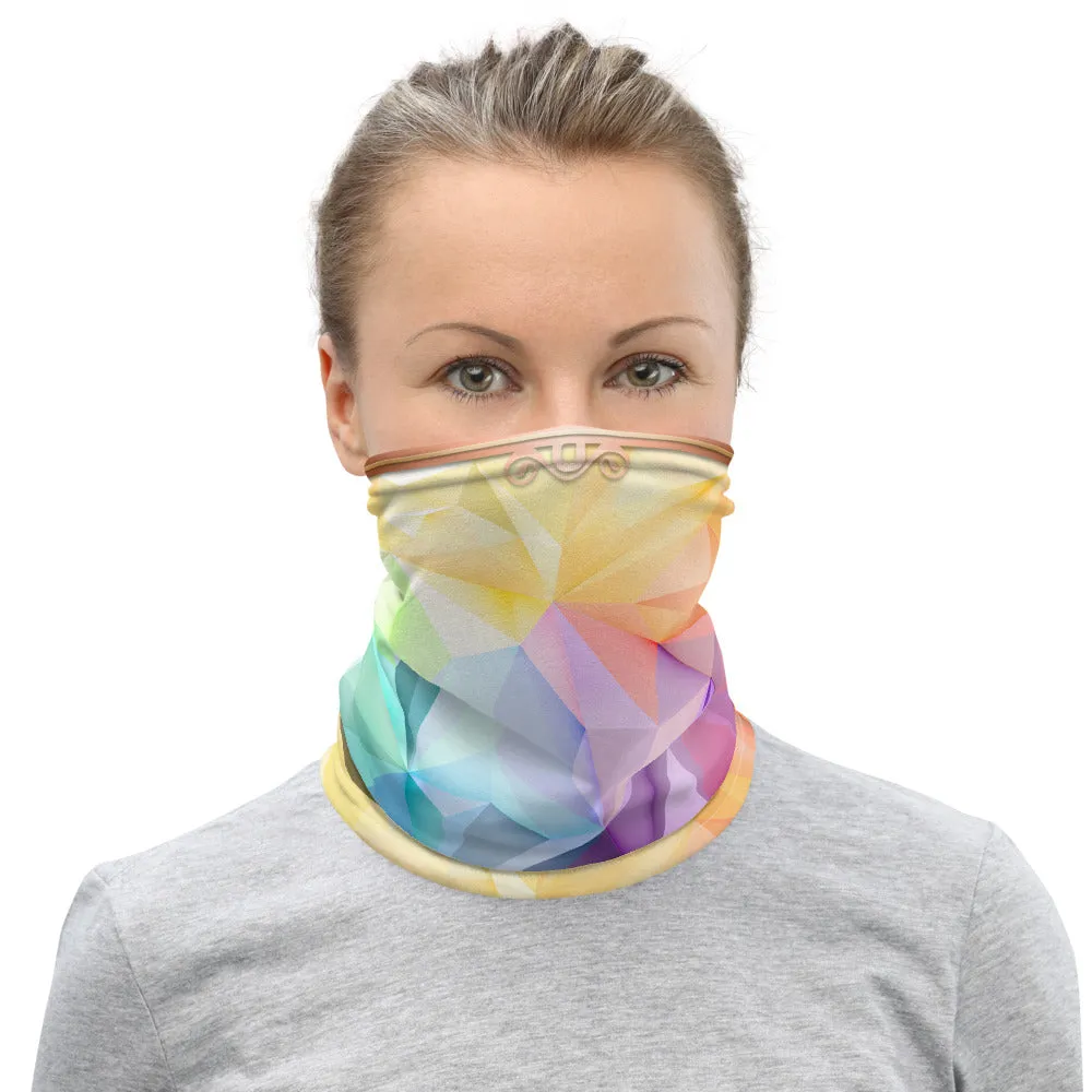 Polygon Art Neck Gaiter Abstract Face Mask Polygon Colors Neck Tube in 3 Colors Headband, PF - 11226