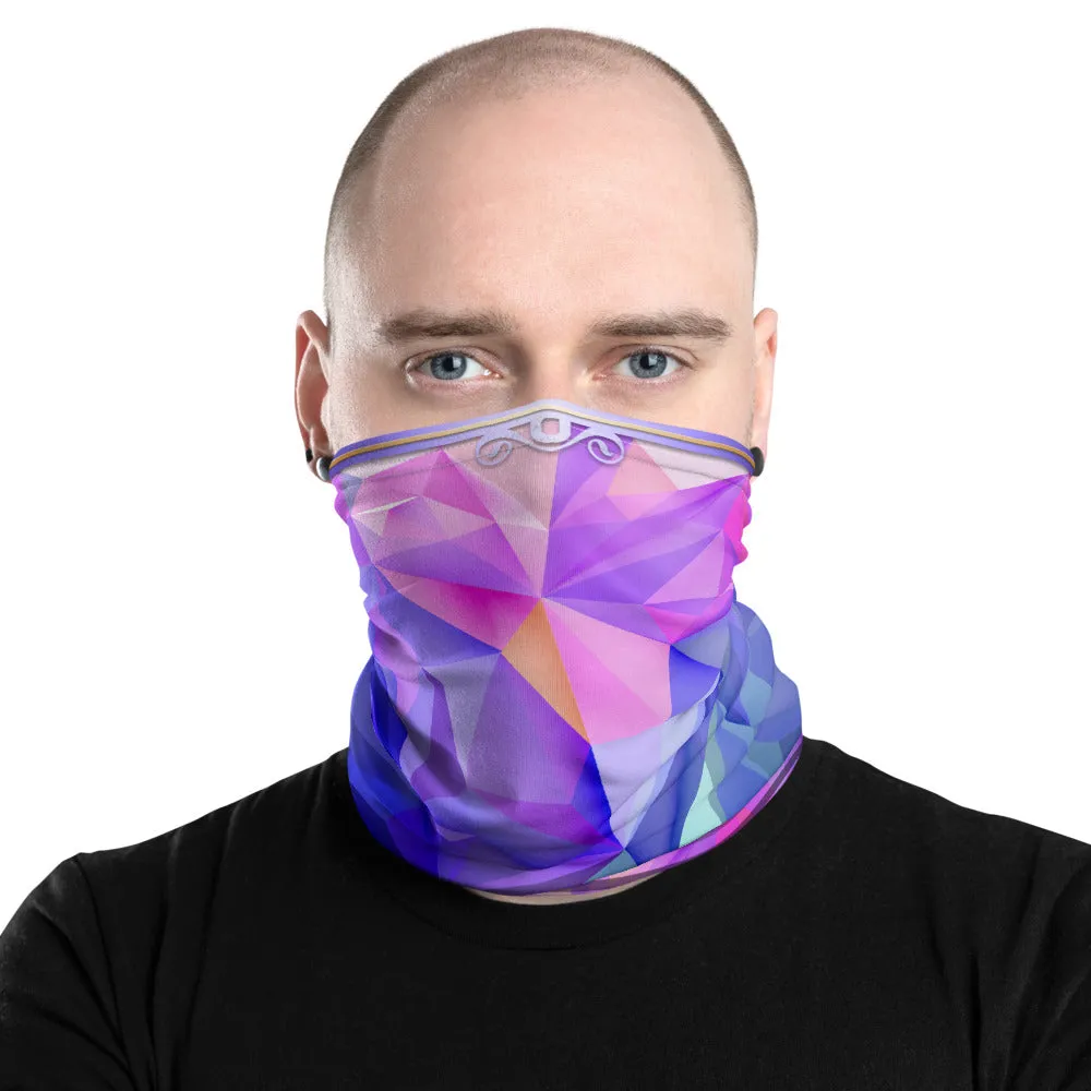 Polygon Art Neck Gaiter Abstract Face Mask Polygon Colors Neck Tube in 3 Colors Headband, PF - 11226