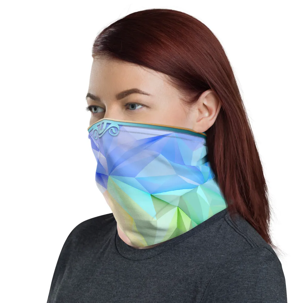 Polygon Art Neck Gaiter Abstract Face Mask Polygon Colors Neck Tube in 3 Colors Headband, PF - 11226