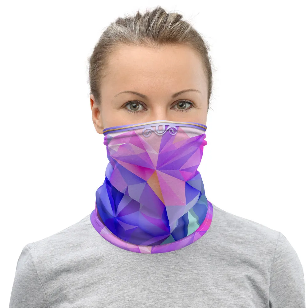 Polygon Art Neck Gaiter Abstract Face Mask Polygon Colors Neck Tube in 3 Colors Headband, PF - 11226