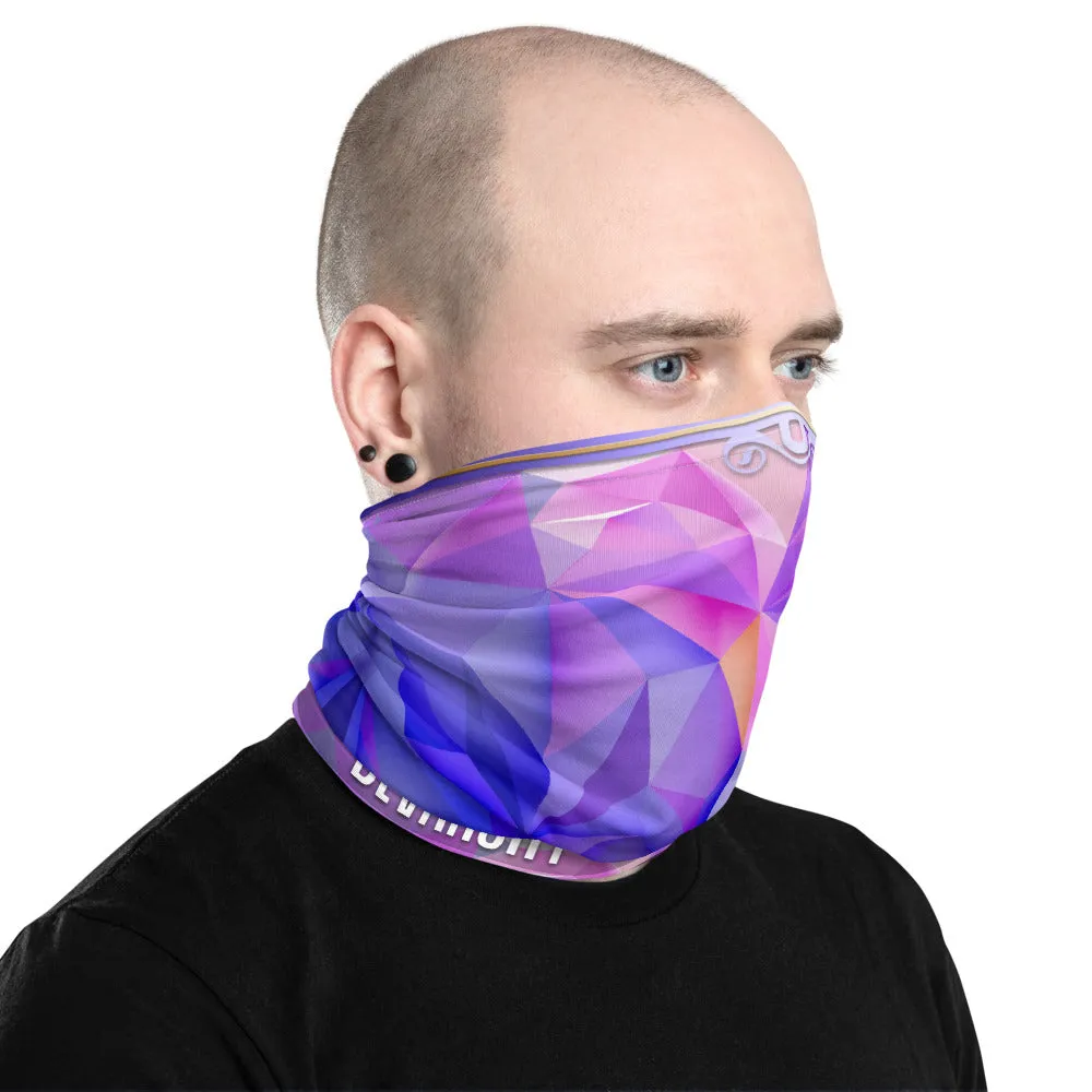 Polygon Art Neck Gaiter Abstract Face Mask Polygon Colors Neck Tube in 3 Colors Headband, PF - 11226