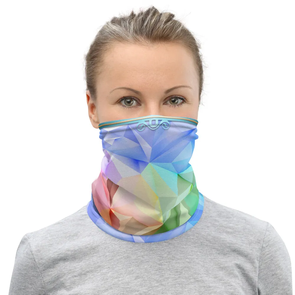 Polygon Art Neck Gaiter Abstract Face Mask Polygon Colors Neck Tube in 3 Colors Headband, PF - 11226