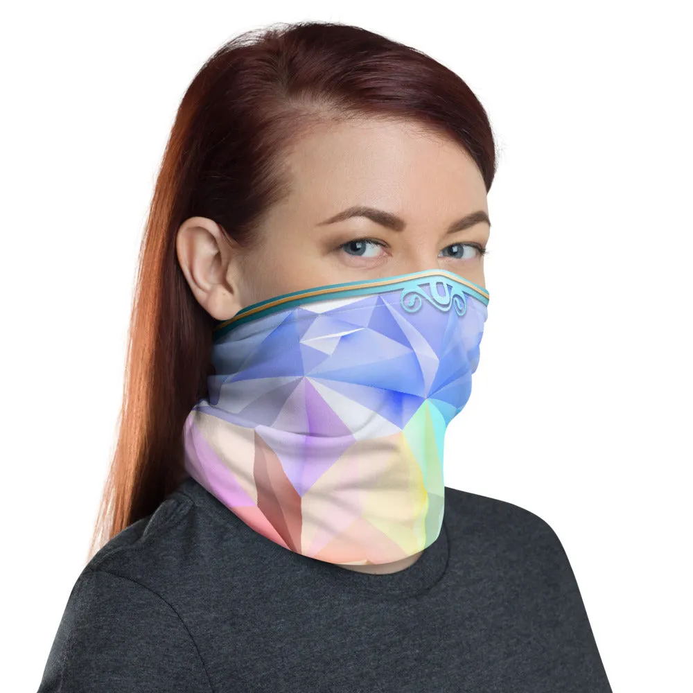 Polygon Art Neck Gaiter Abstract Face Mask Polygon Colors Neck Tube in 3 Colors Headband, PF - 11226