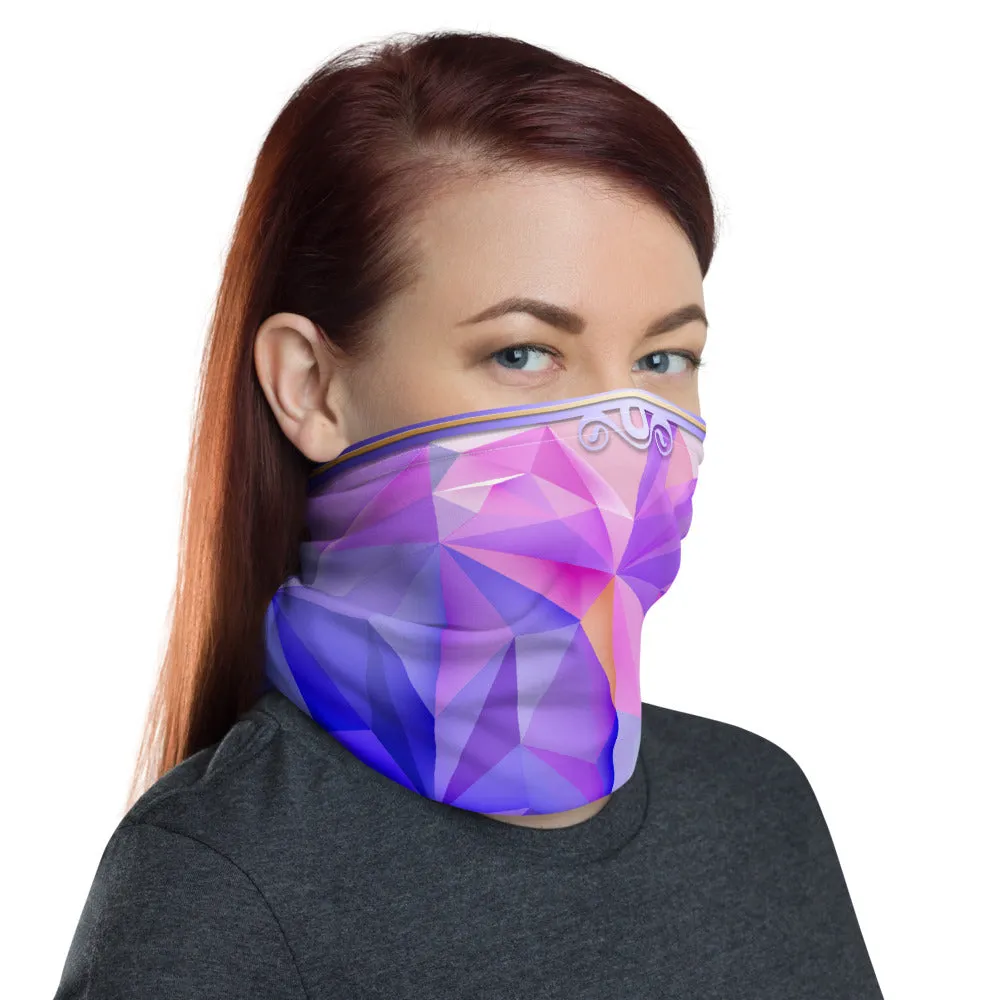 Polygon Art Neck Gaiter Abstract Face Mask Polygon Colors Neck Tube in 3 Colors Headband, PF - 11226