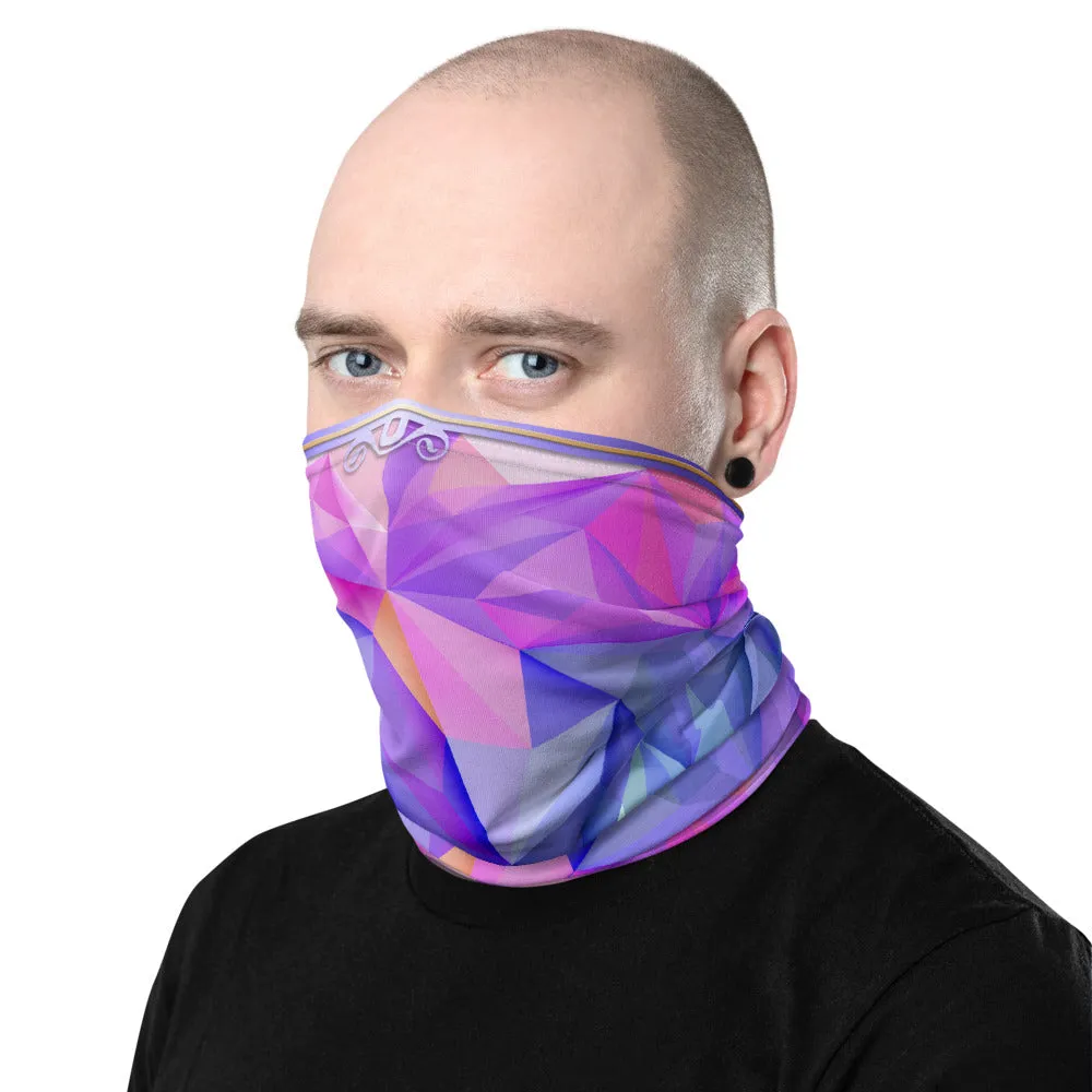 Polygon Art Neck Gaiter Abstract Face Mask Polygon Colors Neck Tube in 3 Colors Headband, PF - 11226