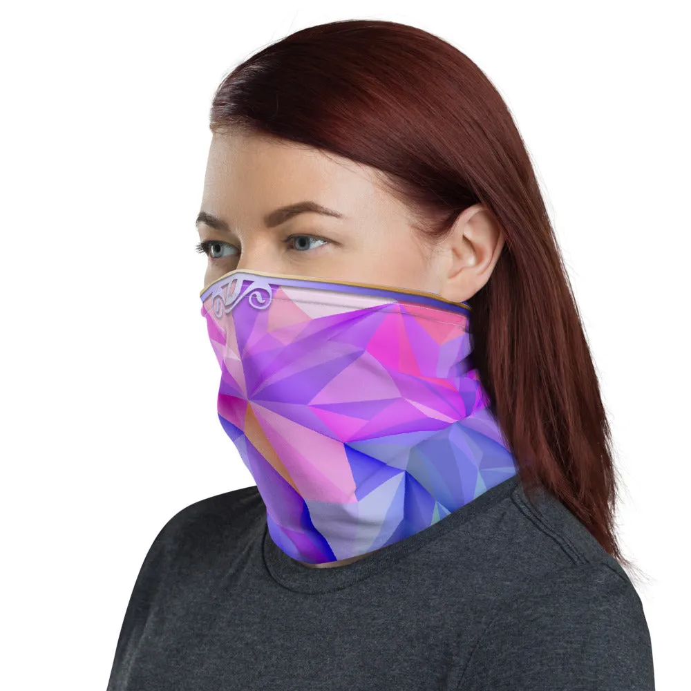 Polygon Art Neck Gaiter Abstract Face Mask Polygon Colors Neck Tube in 3 Colors Headband, PF - 11226