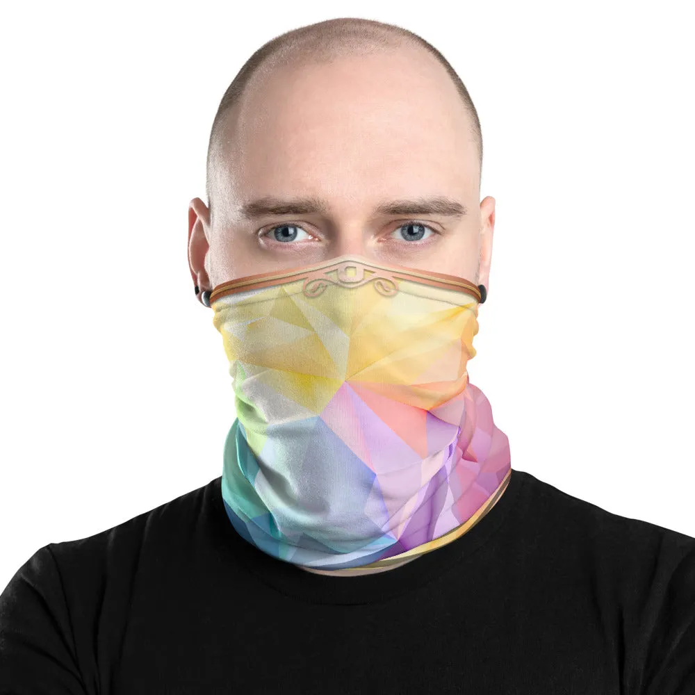 Polygon Art Neck Gaiter Abstract Face Mask Polygon Colors Neck Tube in 3 Colors Headband, PF - 11226