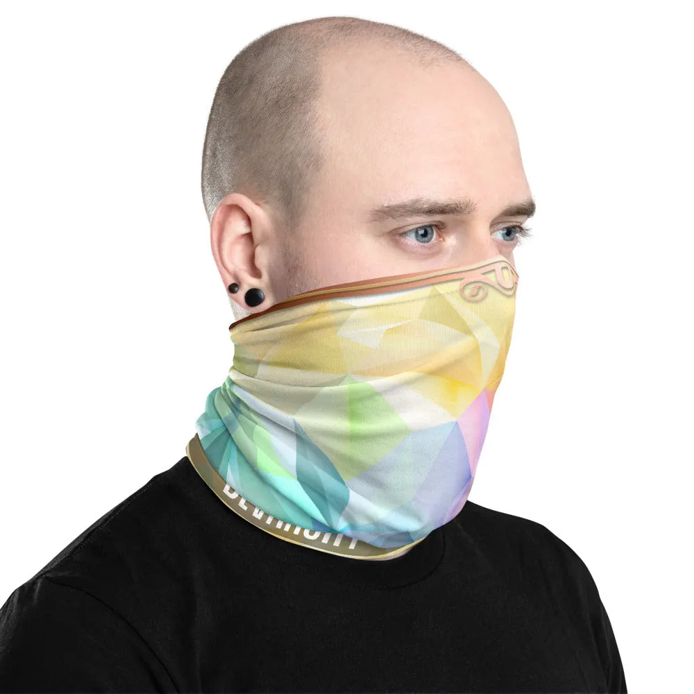 Polygon Art Neck Gaiter Abstract Face Mask Polygon Colors Neck Tube in 3 Colors Headband, PF - 11226