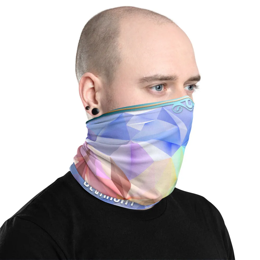 Polygon Art Neck Gaiter Abstract Face Mask Polygon Colors Neck Tube in 3 Colors Headband, PF - 11226