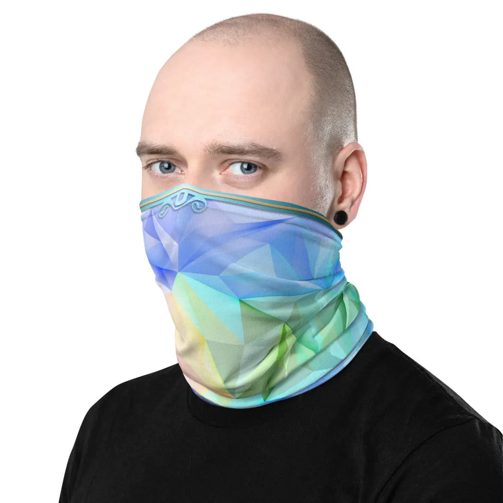 Polygon Art Neck Gaiter Abstract Face Mask Polygon Colors Neck Tube in 3 Colors Headband, PF - 11226