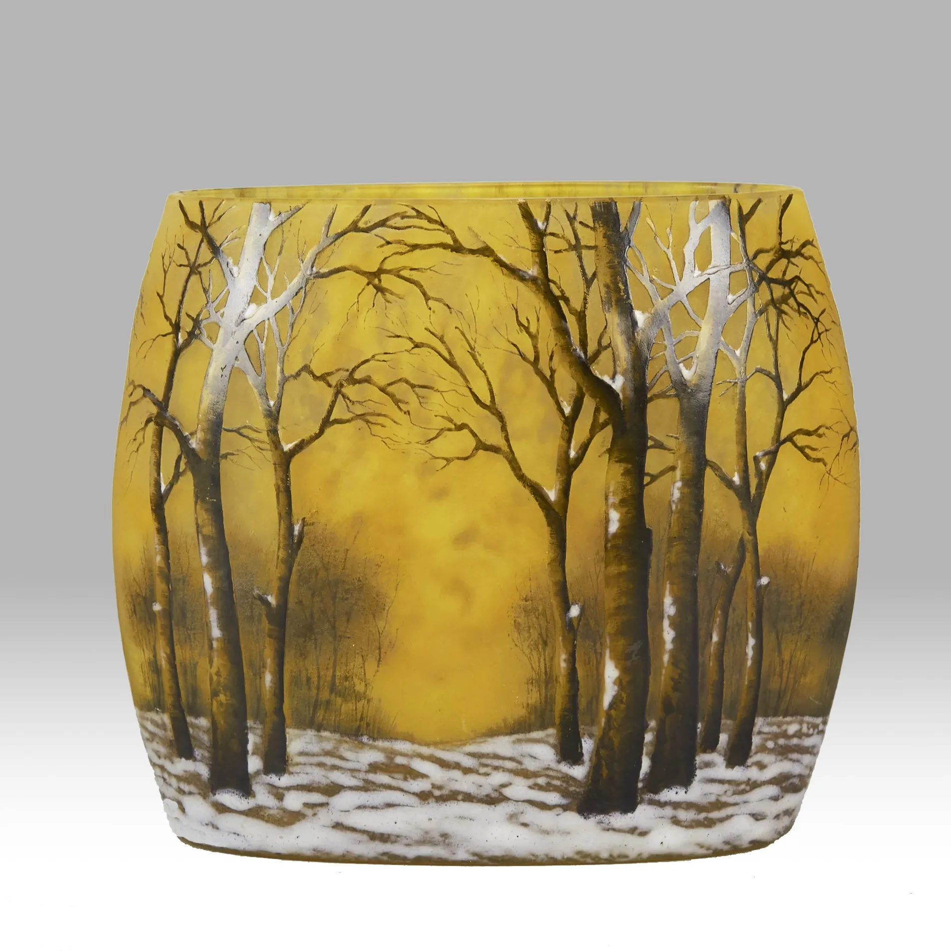 "Paysage d’Hiver" Vase by Daum Frères