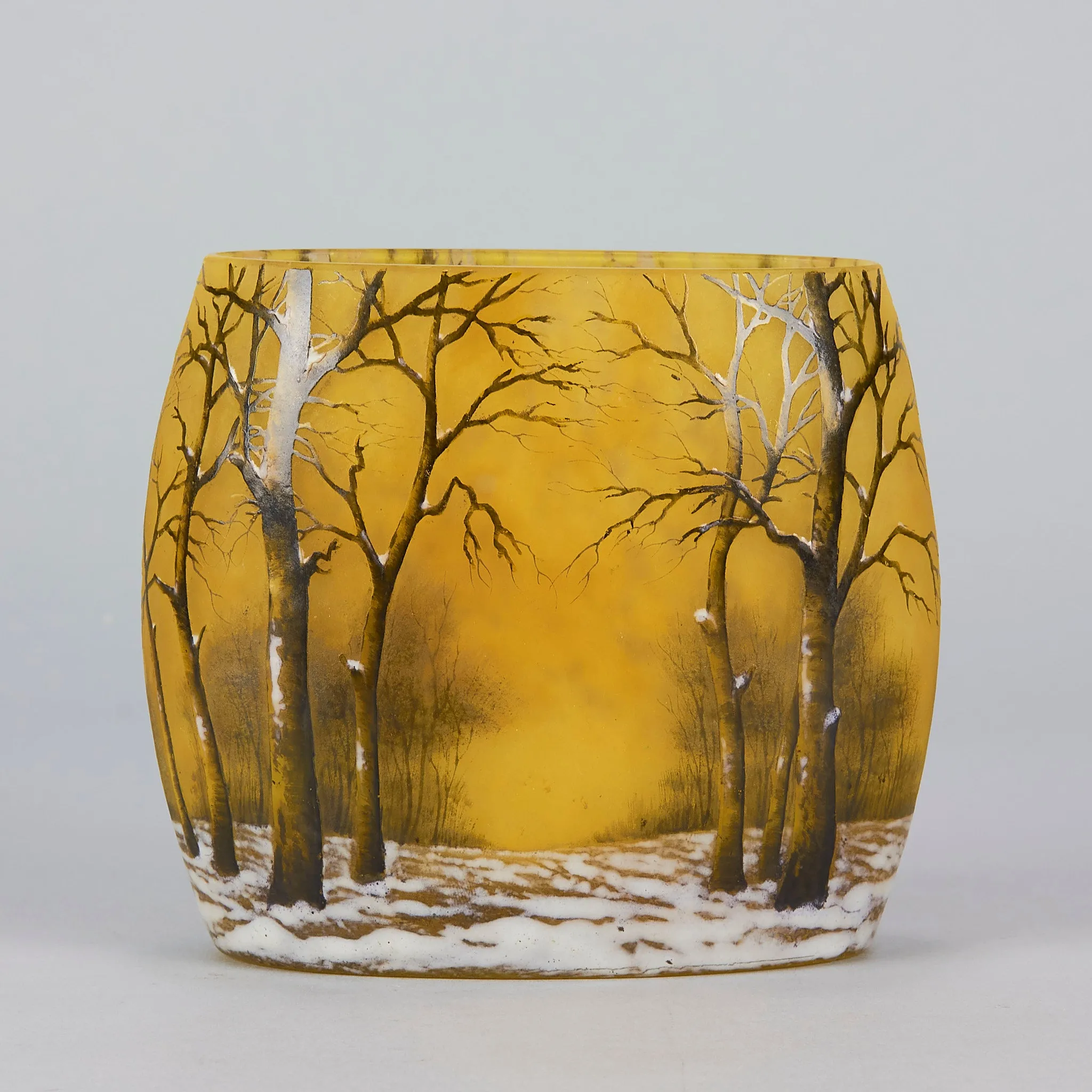 "Paysage d’Hiver" Vase by Daum Frères