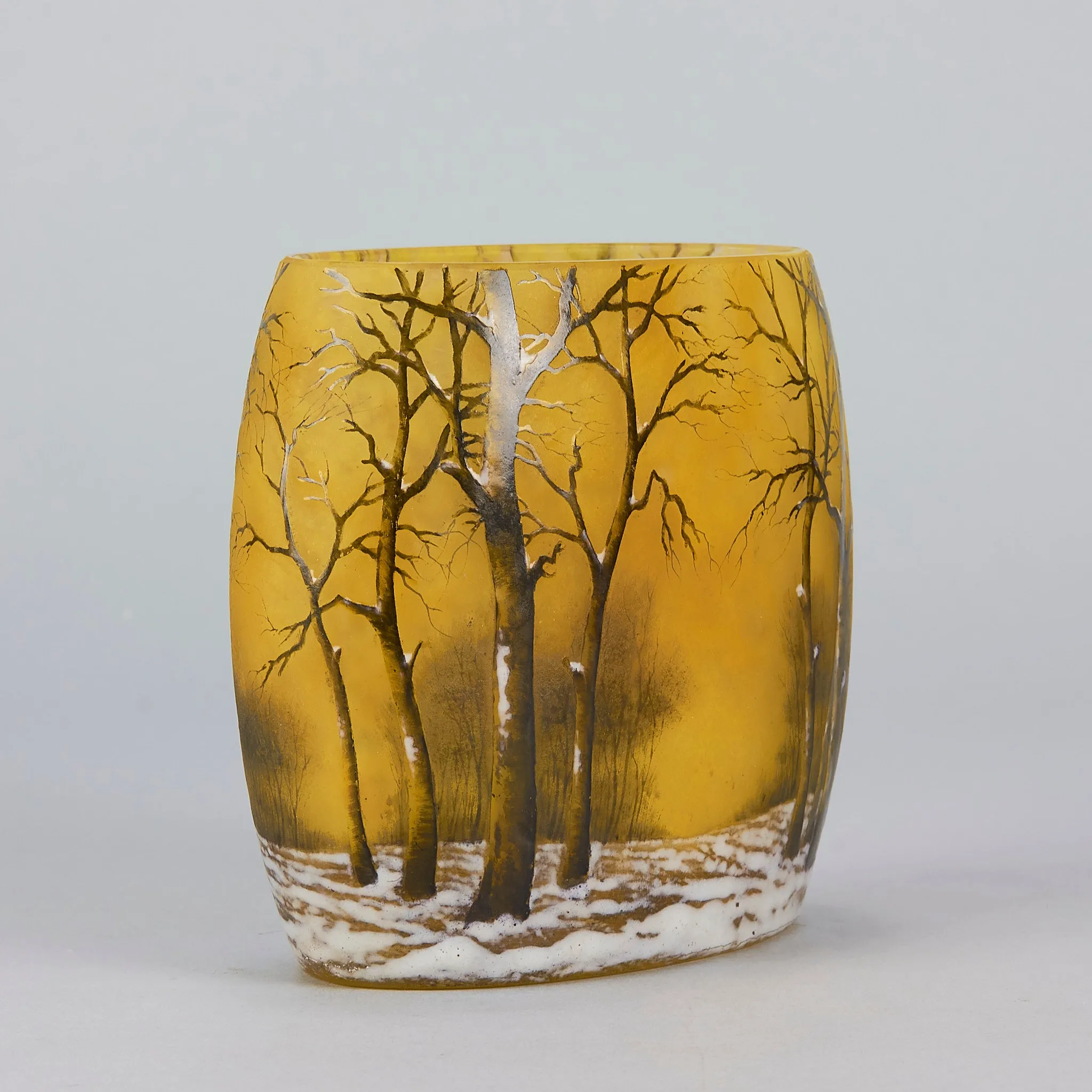 "Paysage d’Hiver" Vase by Daum Frères