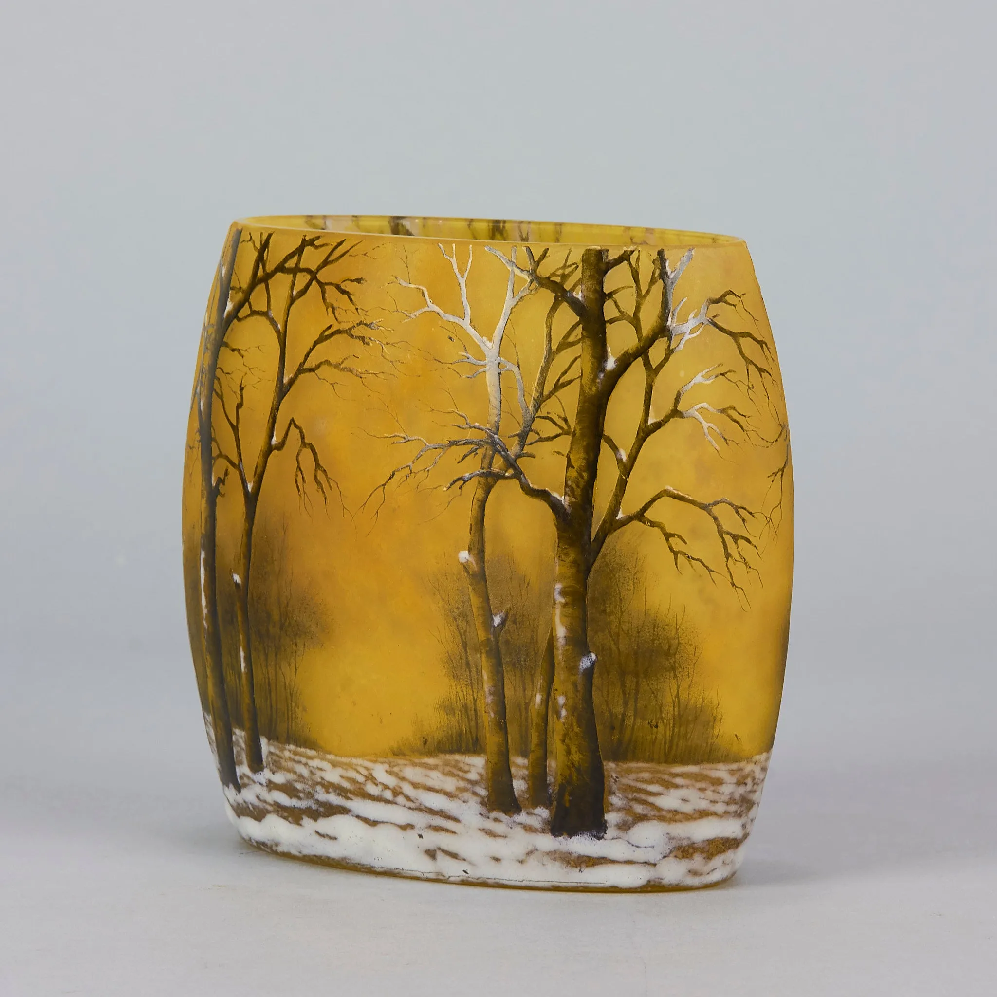 "Paysage d’Hiver" Vase by Daum Frères