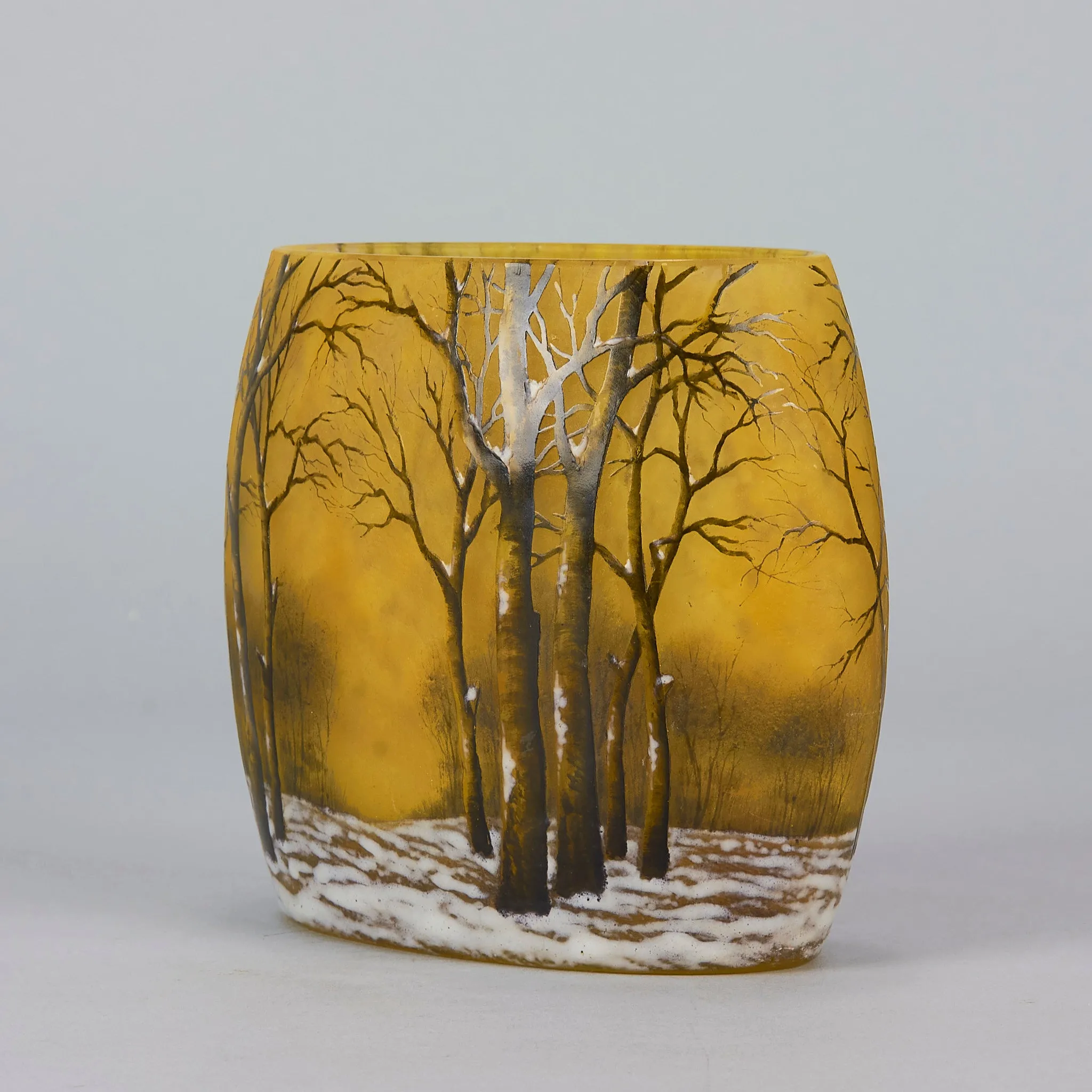 "Paysage d’Hiver" Vase by Daum Frères