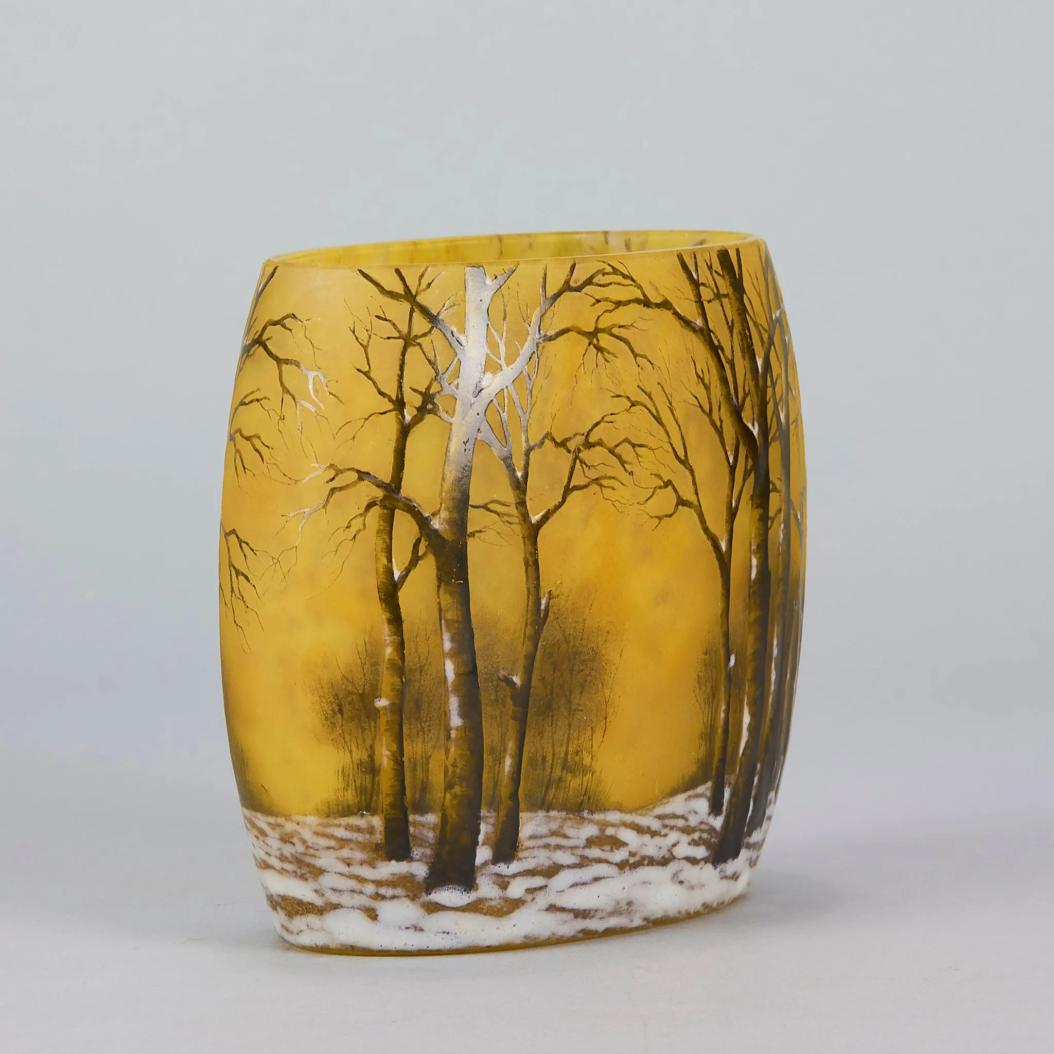 "Paysage d’Hiver" Vase by Daum Frères