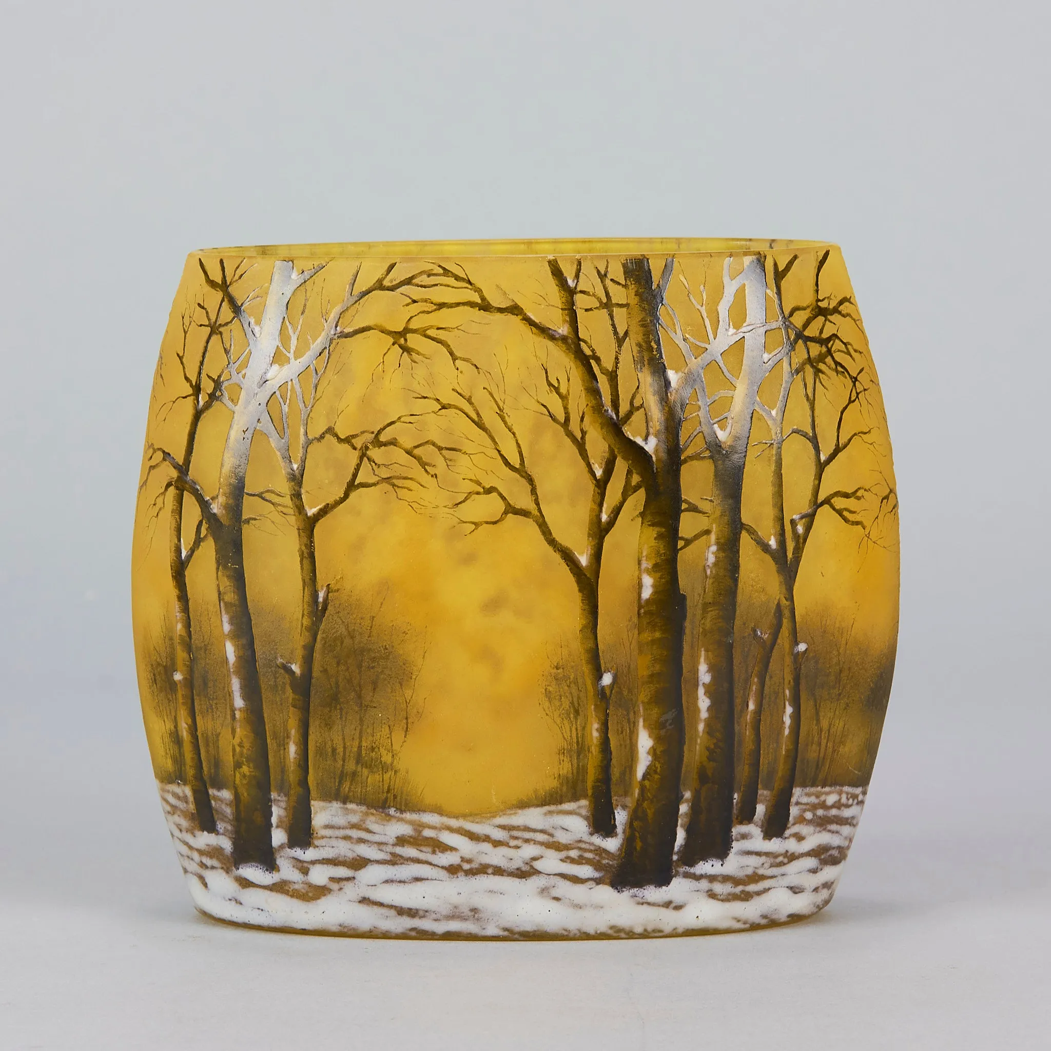 "Paysage d’Hiver" Vase by Daum Frères