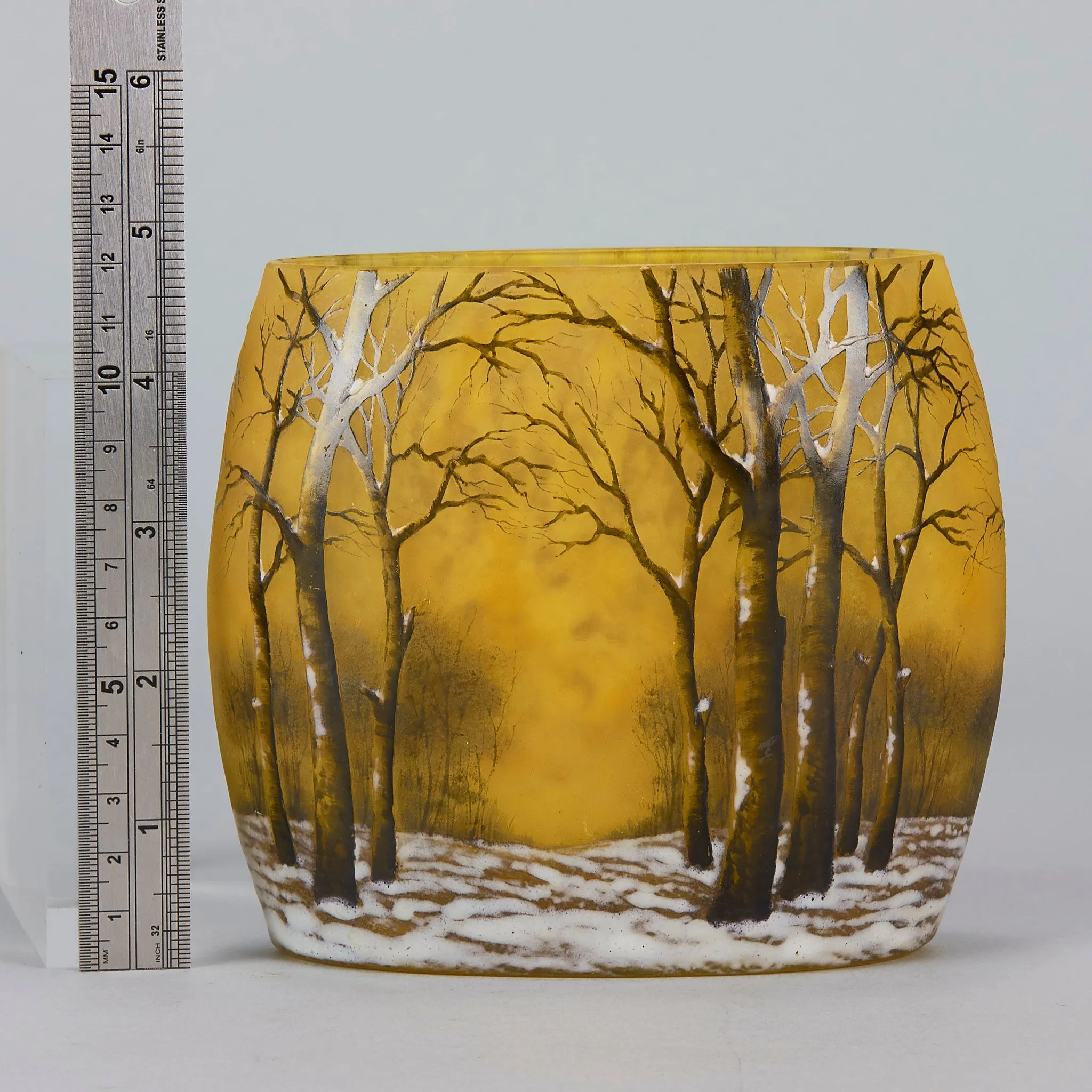 "Paysage d’Hiver" Vase by Daum Frères