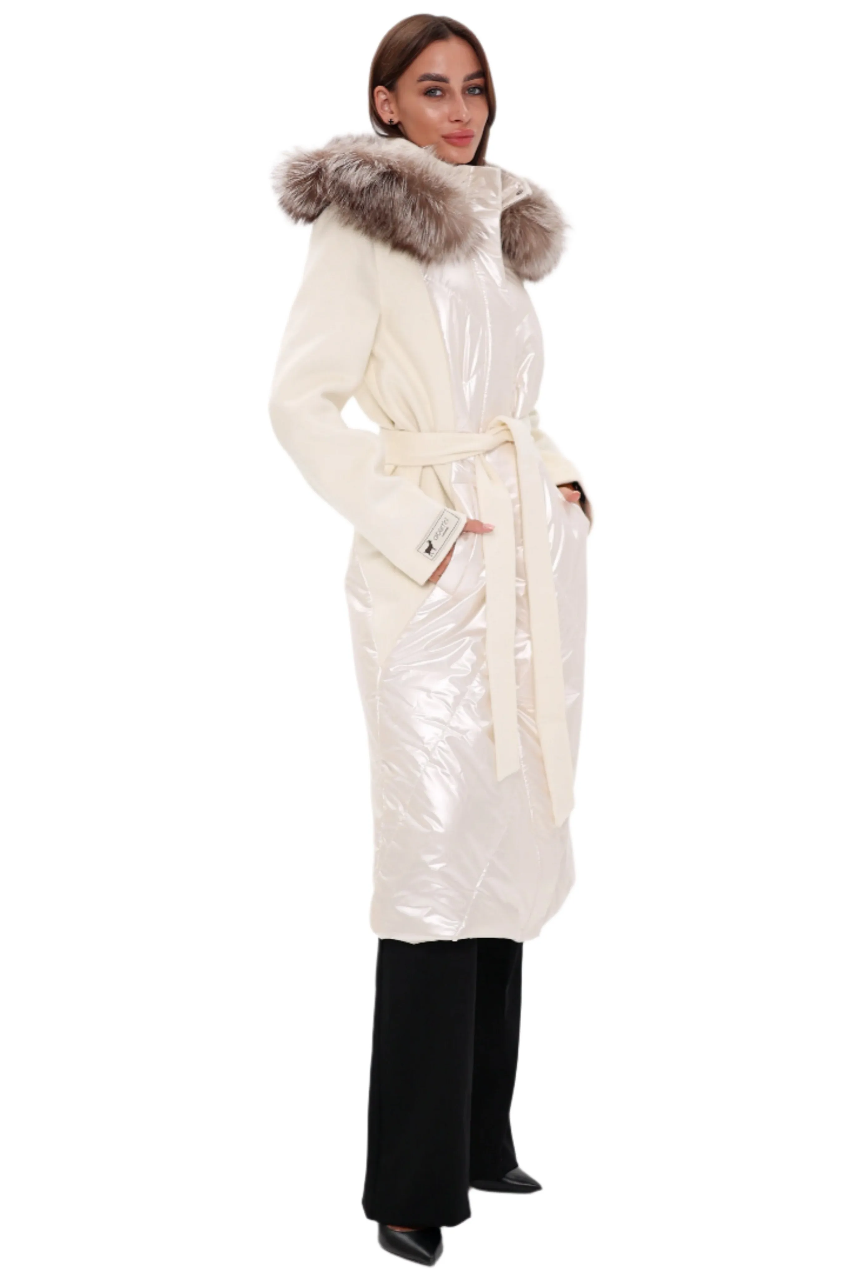 Saga®Furs Silver Fox Wool Alpaca Freudenberg Comfortemp® Coat