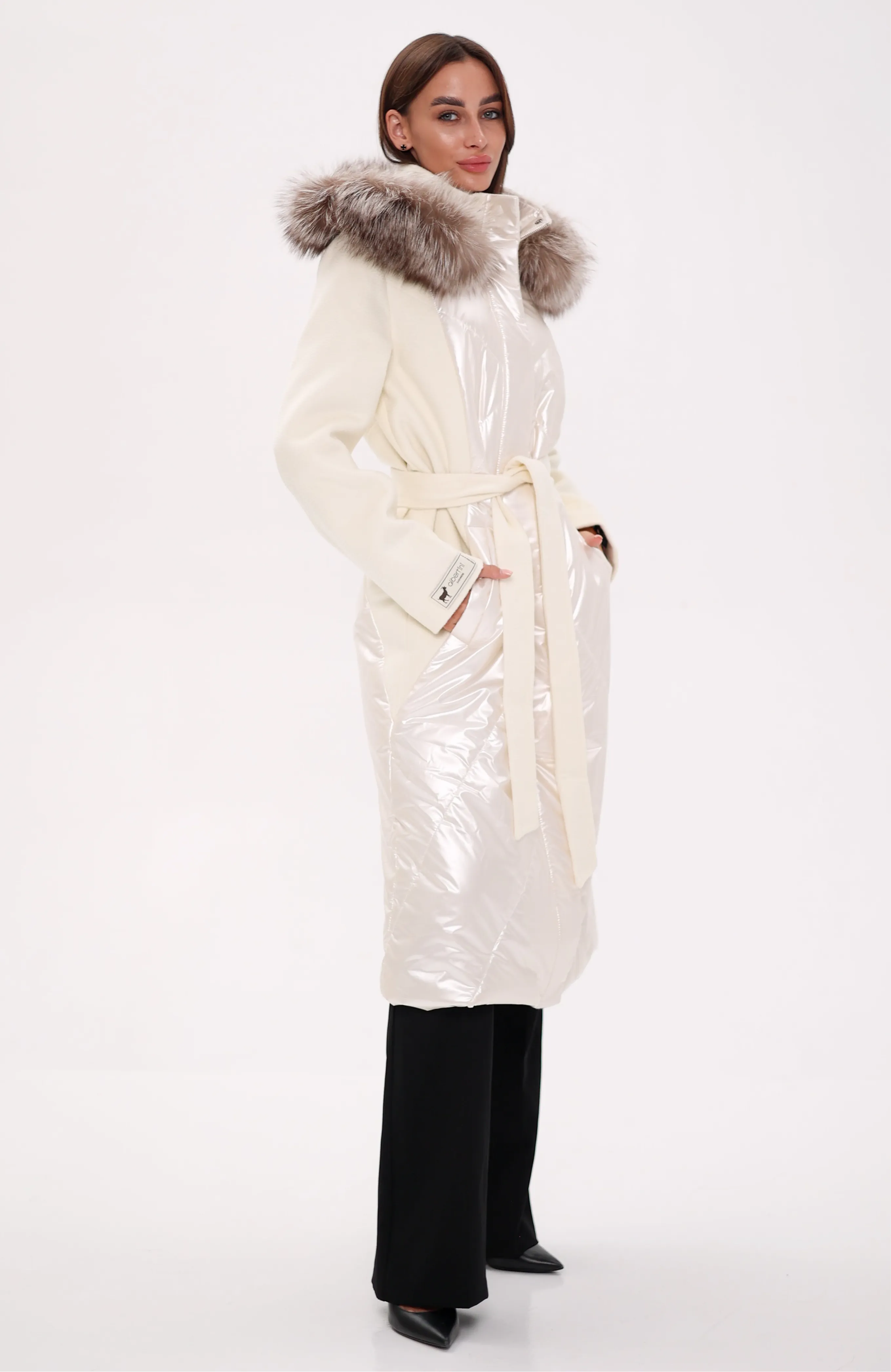 Saga®Furs Silver Fox Wool Alpaca Freudenberg Comfortemp® Coat