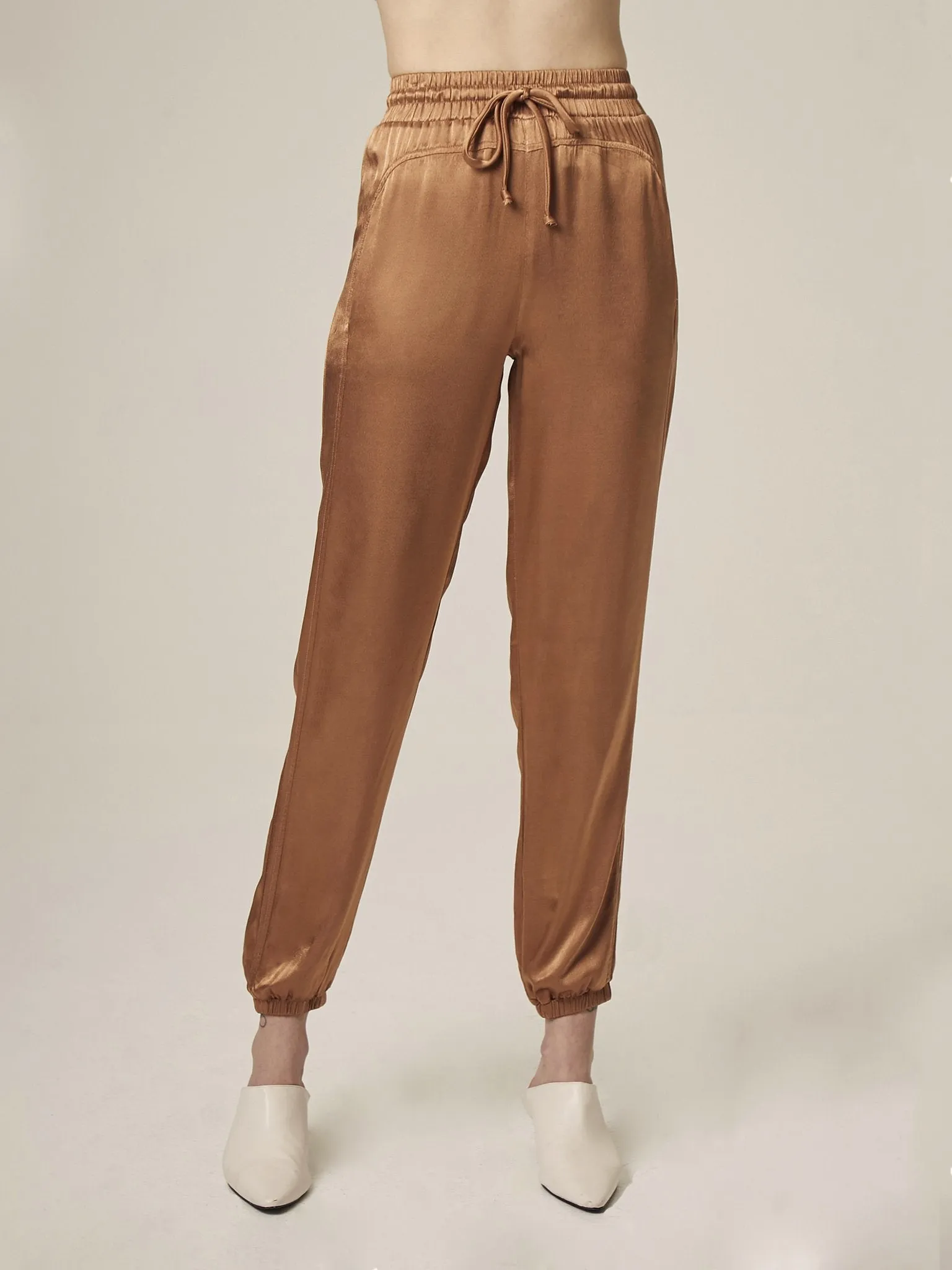 Satin Joggers, Bronze