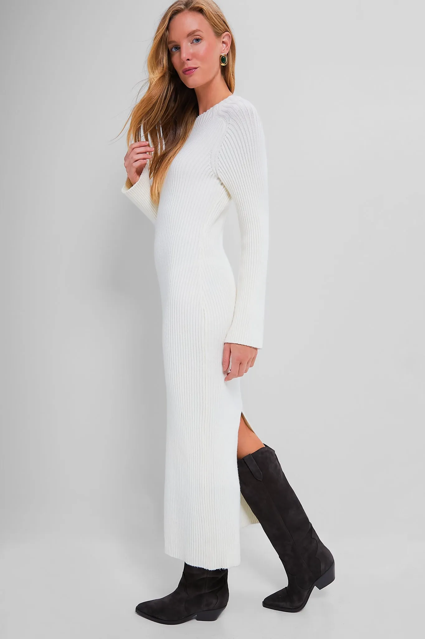 Sea Salt Kass Mock Neck Midi Dress