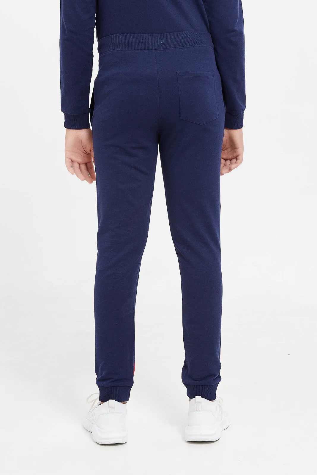 Senior Boys Navy Colour block Coordinated Active Pants