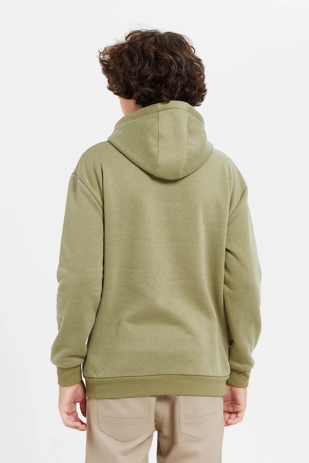 Senior Boys Olive Oversize Sweatshirt