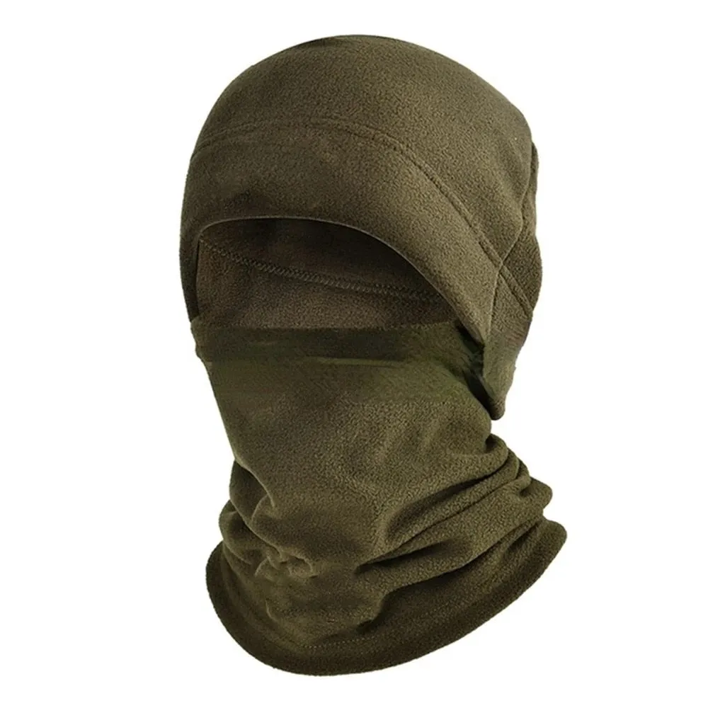 Set Winter Fleece Hat and Scarf Set Thermal Head Cover Tactical Warm Balaclava Face Mask Neck Warmer Sport Cycling Ski Scarf Hat