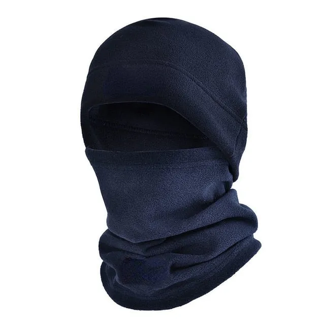 Set Winter Fleece Hat and Scarf Set Thermal Head Cover Tactical Warm Balaclava Face Mask Neck Warmer Sport Cycling Ski Scarf Hat