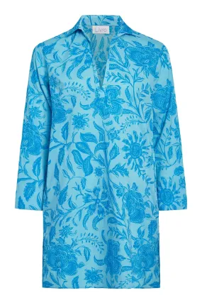 Short Kurta - Blue Blossoms