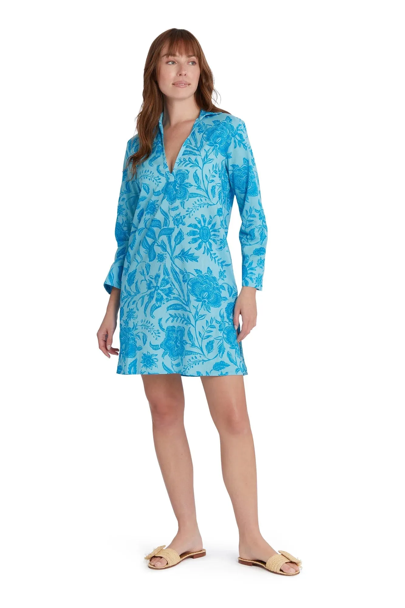 Short Kurta - Blue Blossoms