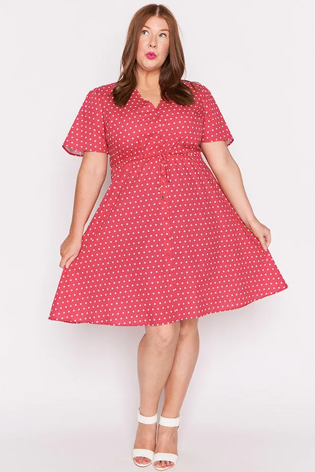 Siena Cotton Cherry Spot Dress