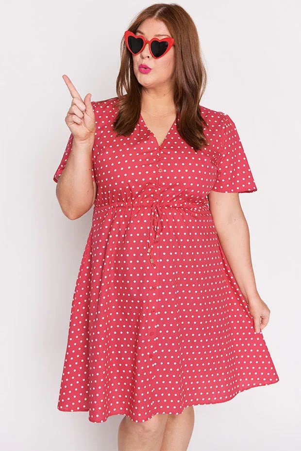 Siena Cotton Cherry Spot Dress