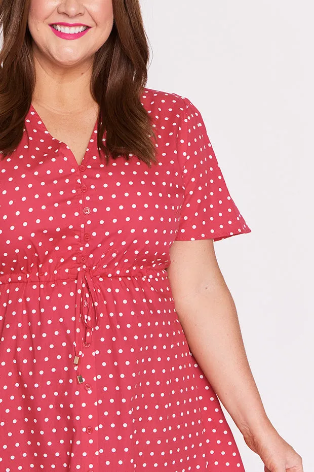 Siena Cotton Cherry Spot Dress