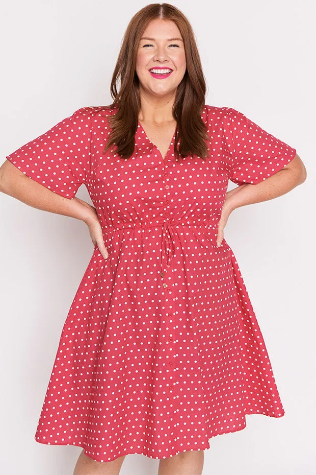 Siena Cotton Cherry Spot Dress