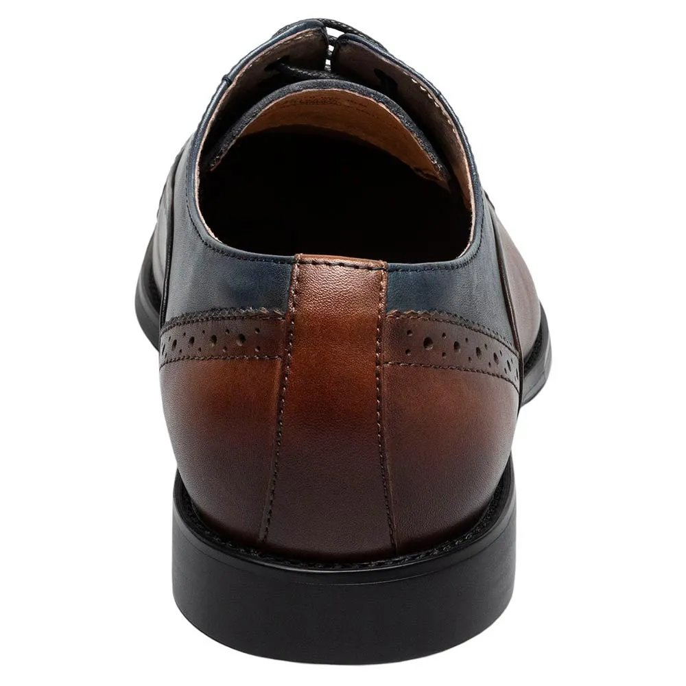 Stacy Adams Reynolds Brown and Navy Cap Toe Oxford Shoes