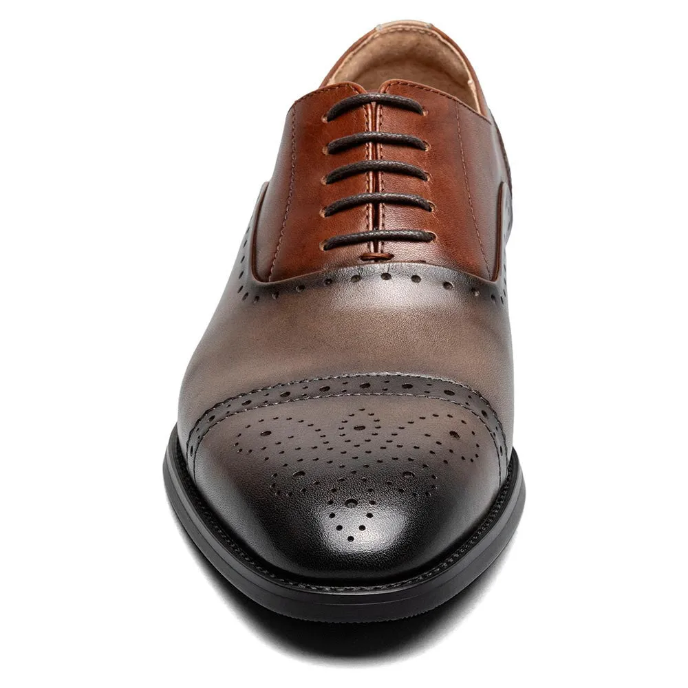 Stacy Adams Reynolds Gray Multi Cap Toe Oxford Shoes