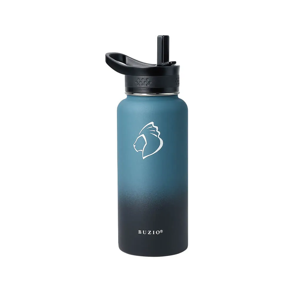 Stainless Steel Water Bottle with 3 Lid | Indigo Crush | 32oz