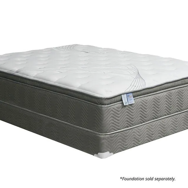 STORMIN White/Gray 13" Euro Pillow Top Mattress, Full